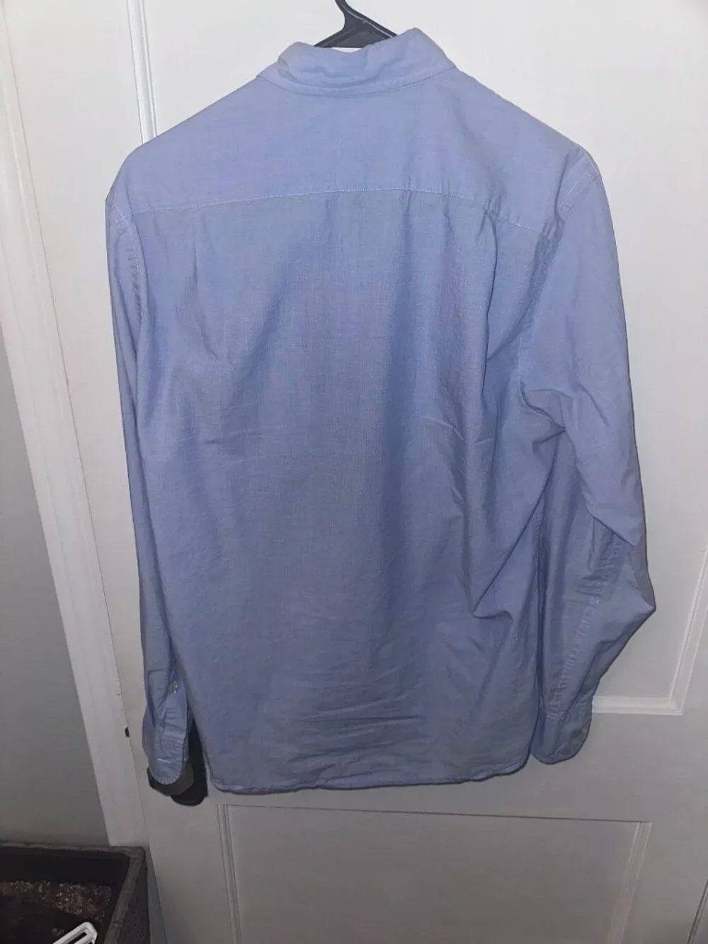 J. Crew Woven Tailored Blue Cotton Long-Sleeve Shirt Mens Medium